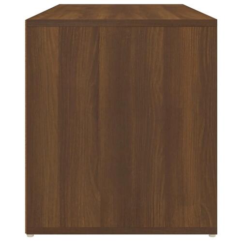 Entrébænk 80x40x45 cm konstrueret træ brun egetræsfarve