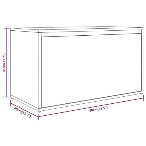 Entrébænk 80x40x45 cm konstrueret træ brun egetræsfarve
