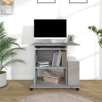 Computerbord 80x50x75 cm konstrueret træ grå sonoma-eg