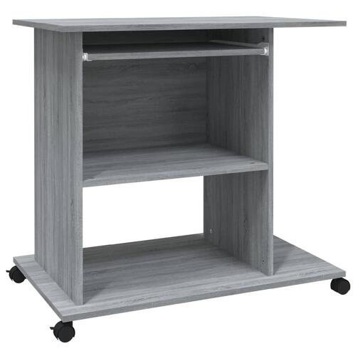 Computerbord 80x50x75 cm konstrueret træ grå sonoma-eg