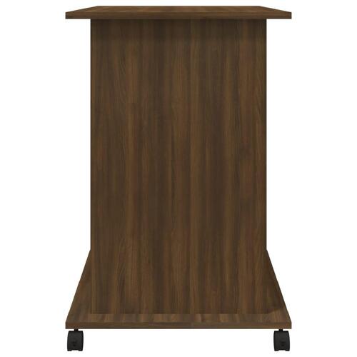 Computerbord 80x50x75 cm konstrueret træ brun egetræsfarve