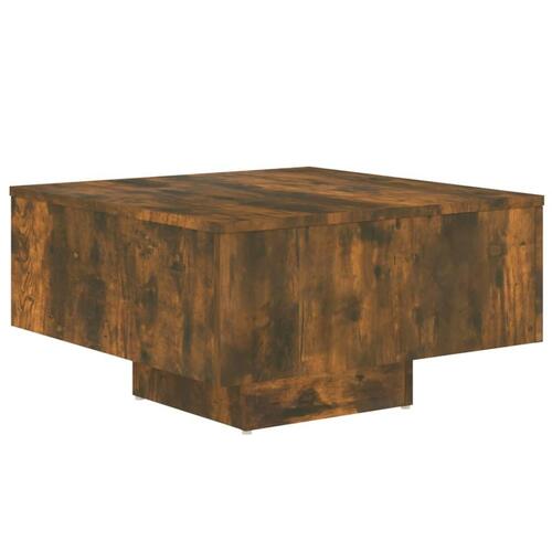 Sofabord 60x60x31,5 cm konstrueret træ røget egetræsfarve