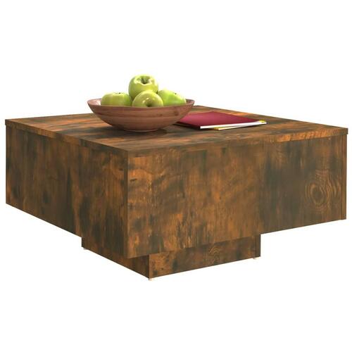 Sofabord 60x60x31,5 cm konstrueret træ røget egetræsfarve