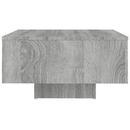 Sofabord 60x60x31,5 cm konstrueret træ grå sonoma-eg