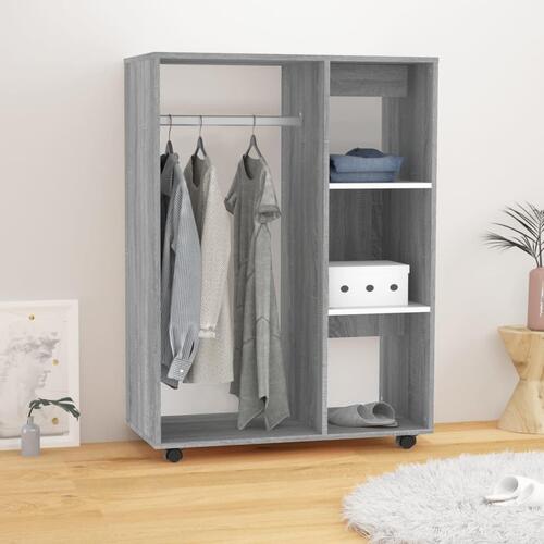 Klædeskab 80x40x110 cm konstrueret træ grå sonoma-eg