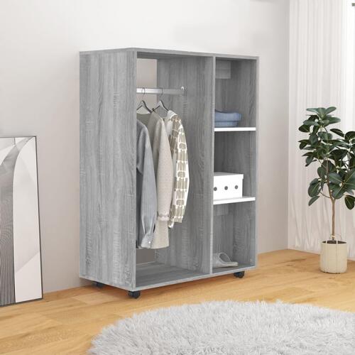 Klædeskab 80x40x110 cm konstrueret træ grå sonoma-eg