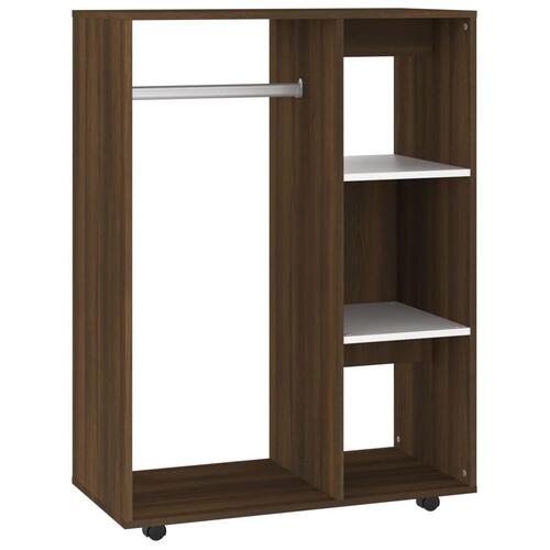 Klædeskab 80x40x110 cm konstrueret træ brun egetræsfarve