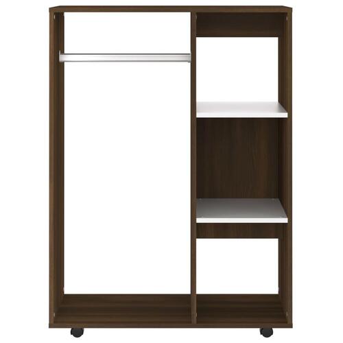Klædeskab 80x40x110 cm konstrueret træ brun egetræsfarve