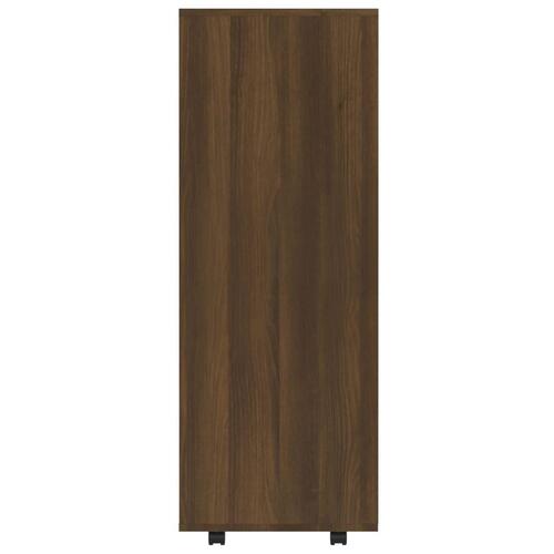Klædeskab 80x40x110 cm konstrueret træ brun egetræsfarve