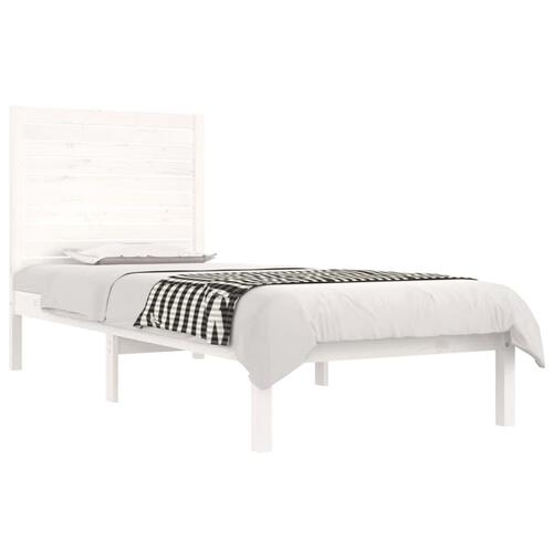 Sengeramme 75x190 cm Small Single massivt træ hvid