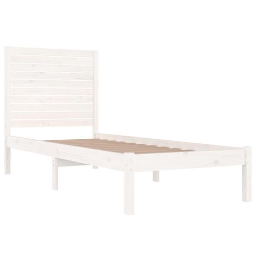 Sengeramme 75x190 cm Small Single massivt træ hvid