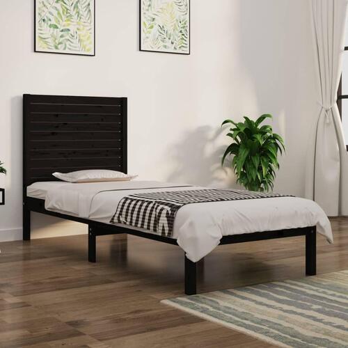 Sengeramme 75x190 cm Small Single massivt træ sort