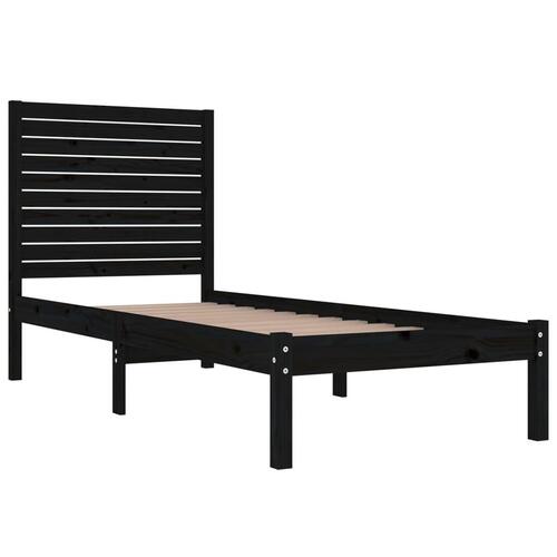 Sengeramme 75x190 cm Small Single massivt træ sort