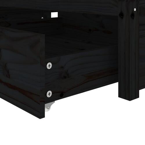 Sengeramme med skuffer 90x190 cm single sort