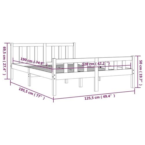 Sengeramme 120x190 cm massivt træ