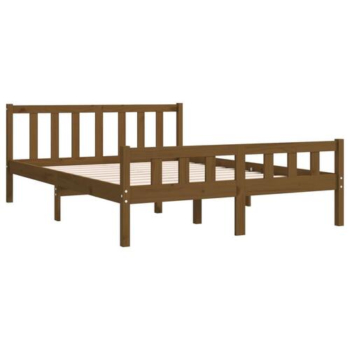 Sengeramme 120x190 cm Small Double massivt træ gyldenbrun