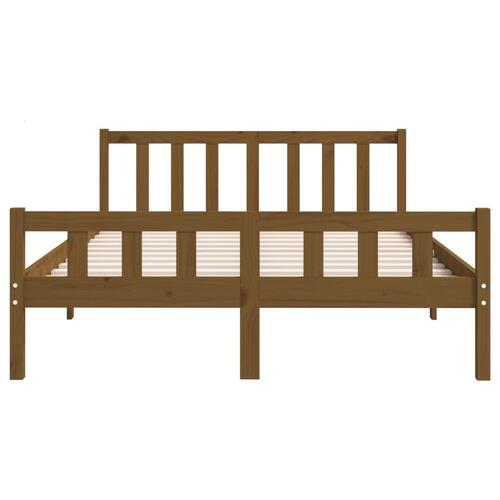 Sengeramme 120x190 cm Small Double massivt træ gyldenbrun