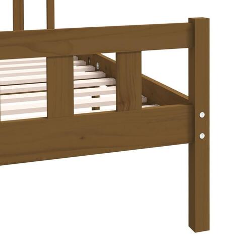 Sengeramme 120x190 cm Small Double massivt træ gyldenbrun