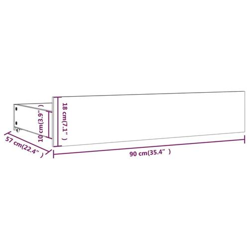 Sengeramme med skuffer 120x190 cm Small Double