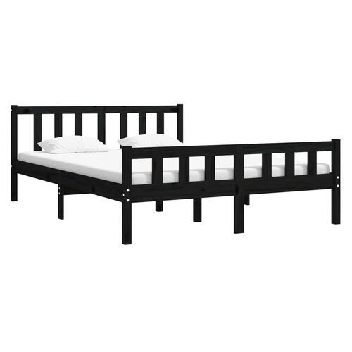 Sengeramme 120x190 cm Small Double massivt træ sort