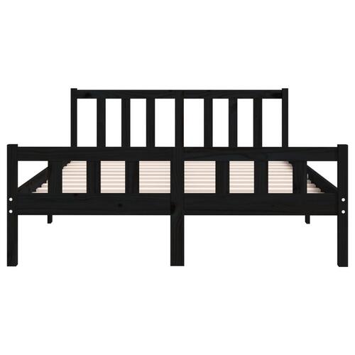 Sengeramme 120x190 cm Small Double massivt træ sort