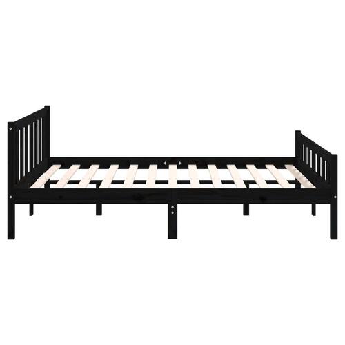Sengeramme 120x190 cm Small Double massivt træ sort