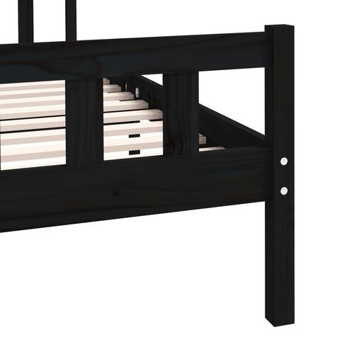 Sengeramme 120x190 cm Small Double massivt træ sort