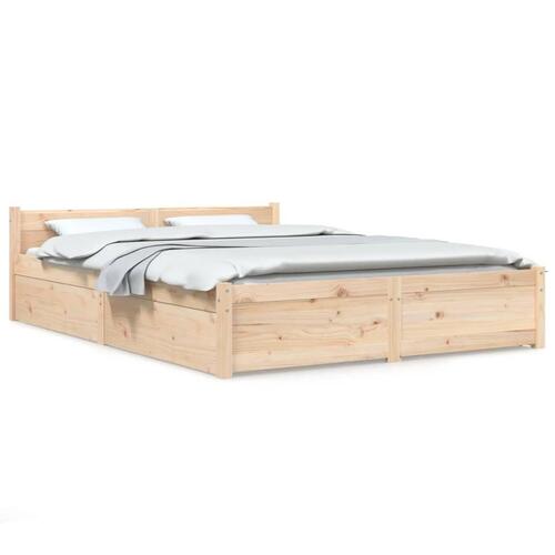 Sengeramme med skuffer 140x190 cm