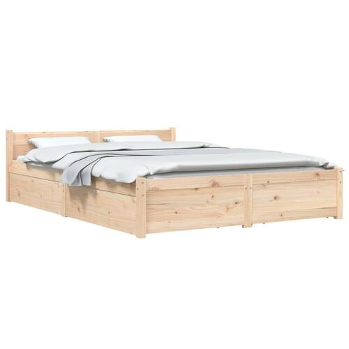 Sengeramme med skuffer 140x190 cm