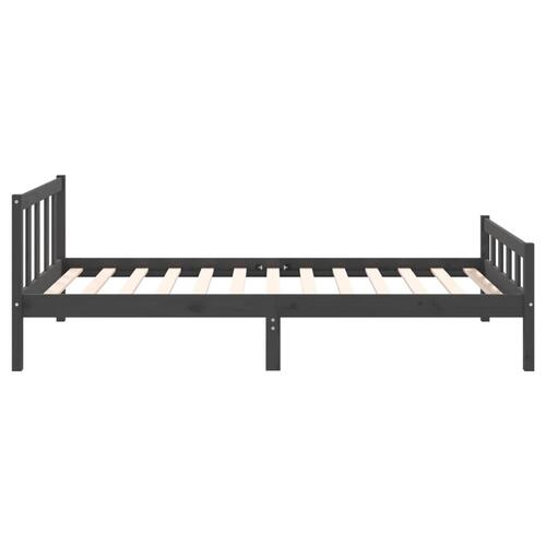 Sengeramme 100x200 cm massivt træ grå