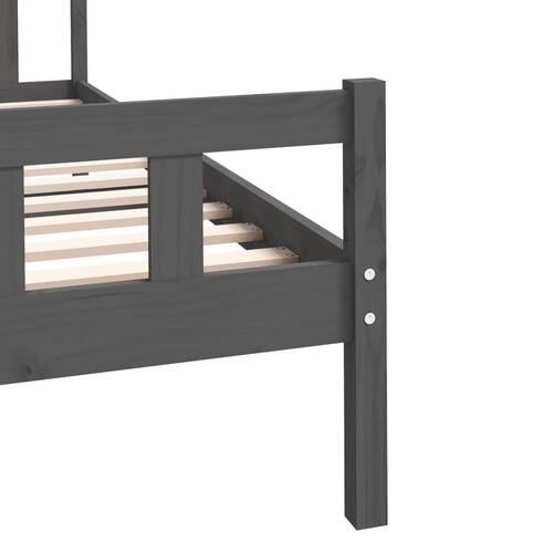 Sengeramme 100x200 cm massivt træ grå