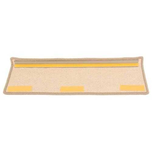 Selvklæbende trappetrinsmåtter 15 stk. 65x25 cm mørk beige