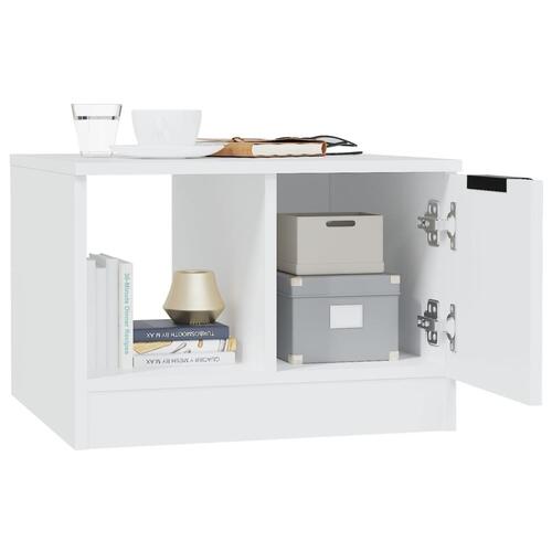 Sofabord 50x50x36 cm konstrueret træ hvid