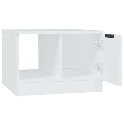 Sofabord 50x50x36 cm konstrueret træ hvid