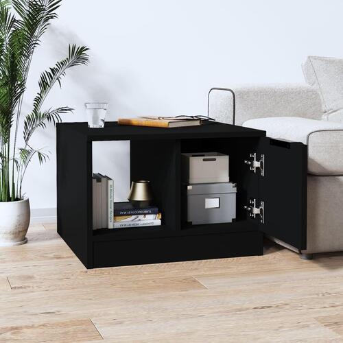 Sofabord 50x50x36 cm konstrueret træ sort