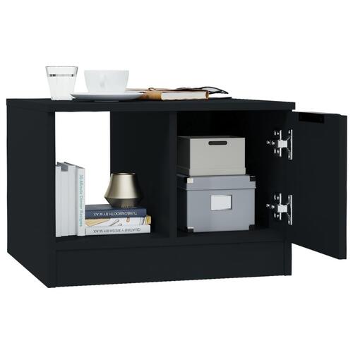 Sofabord 50x50x36 cm konstrueret træ sort