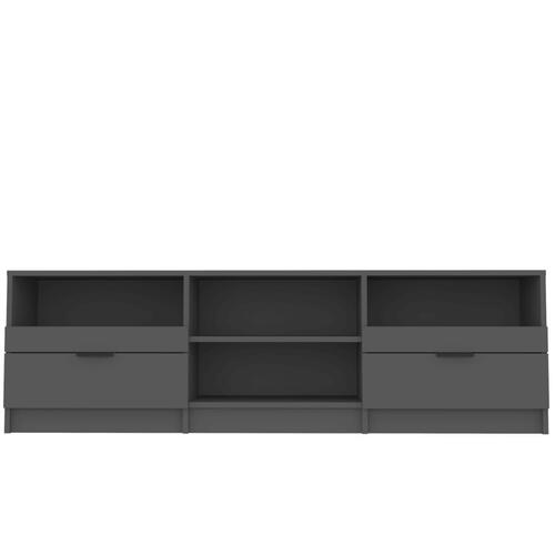Tv-bord 150x33,5x45 cm konstrueret træ sort