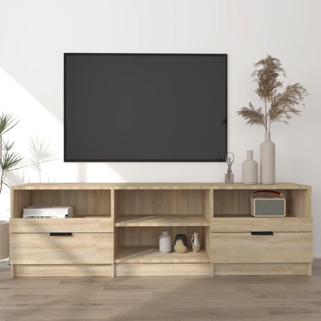 Tv-bord 150x33,5x45 cm konstrueret træ sonoma-eg