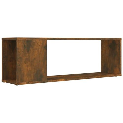 Tv-bord 100x24x32 cm konstrueret træ røget egetræ
