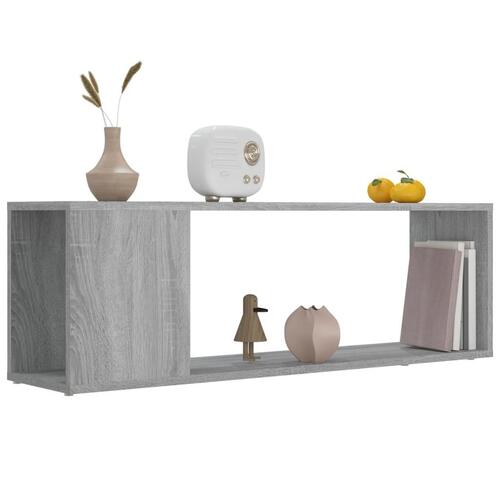 Tv-bord 100x24x32 cm konstrueret træ grå sonoma-eg
