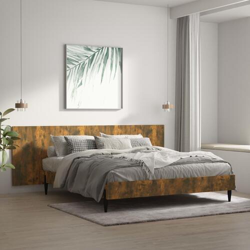 Sengegærde 240x1,5x80 cm konstrueret træ røget egetræsfarve