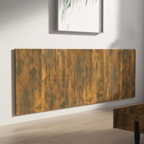 Sengegærde 240x1,5x80 cm konstrueret træ røget egetræsfarve