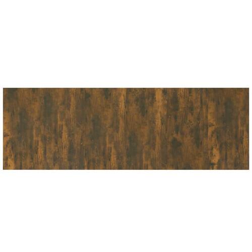 Sengegærde 240x1,5x80 cm konstrueret træ røget egetræsfarve