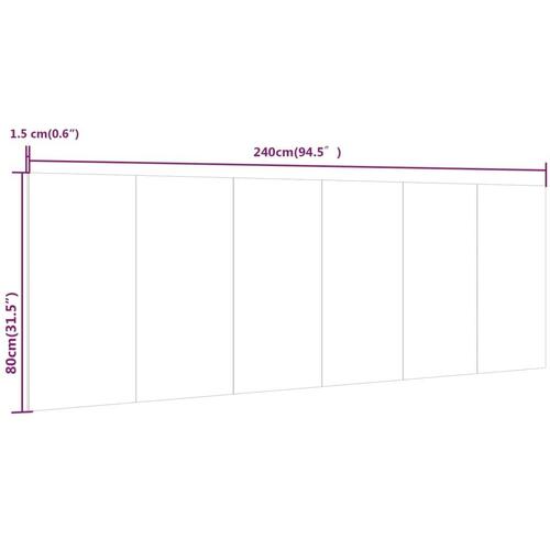 Sengegærde 240x1,5x80 cm konstrueret træ grå sonoma-eg