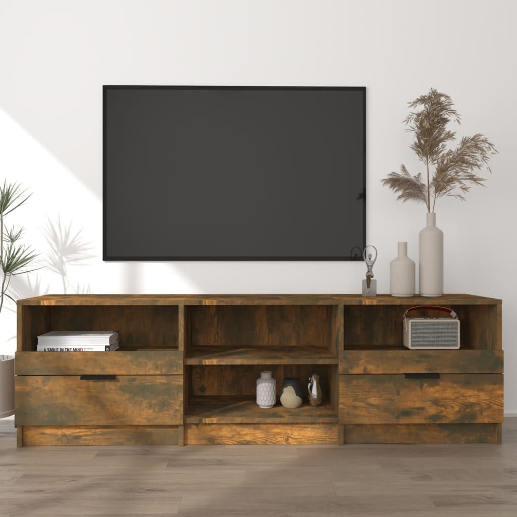 Tv-bord 150x33,5x45 cm konstrueret træ røget egetræsfarve