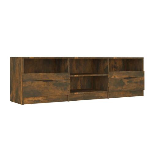 Tv-bord 150x33,5x45 cm konstrueret træ røget egetræsfarve