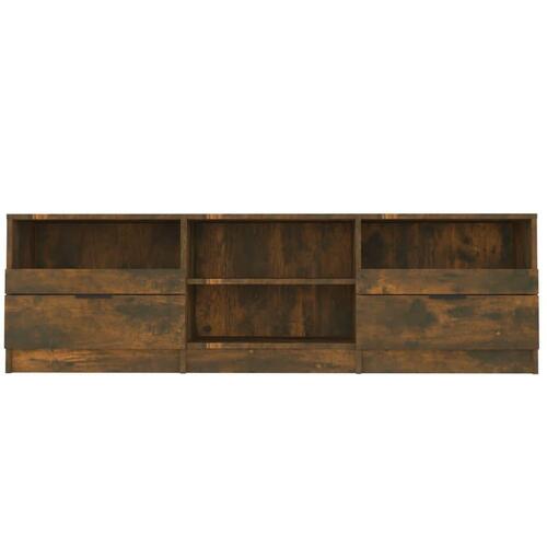Tv-bord 150x33,5x45 cm konstrueret træ røget egetræsfarve