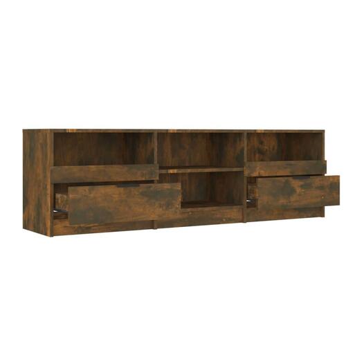 Tv-bord 150x33,5x45 cm konstrueret træ røget egetræsfarve
