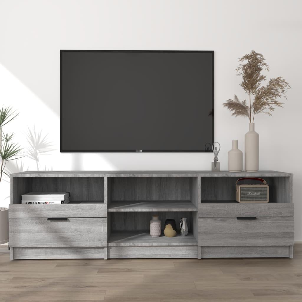 Tv-bord 150x33,5x45 cm konstrueret træ grå sonoma-eg
