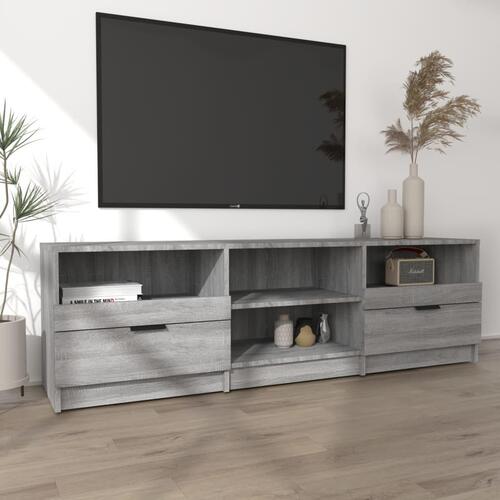 Tv-bord 150x33,5x45 cm konstrueret træ grå sonoma-eg